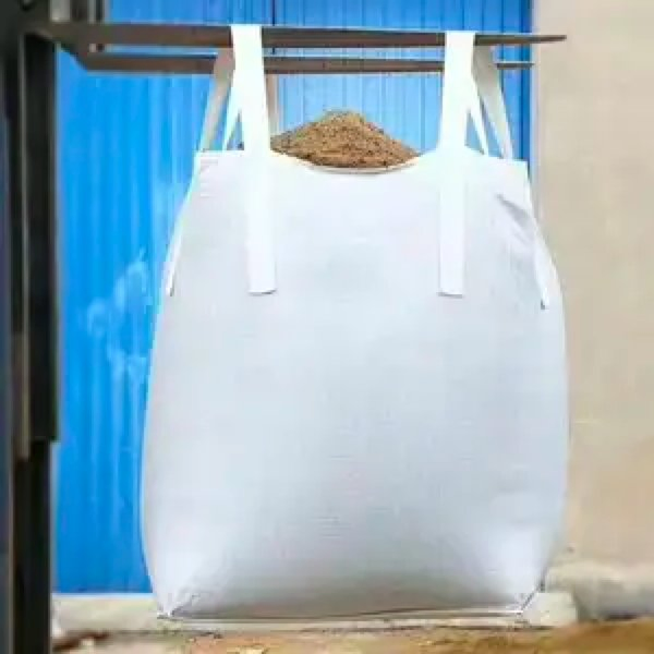 Saco Jumbo FIBC Biodegradável de Carvão PP para Resíduos de Construção Saco Tubular Grande com Válvula e Forro Plástico Sacos para Lenha 1500kg Sacos de Malha