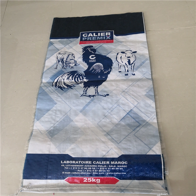 Design de Plástico Translúcido Claro Sacos de Polietileno Fosco ODM OEM Sacos de PP Laminado Woven Sacos de Alimento Personalizados Impressos de PP Woven para Arroz, Grãos, Agricultura