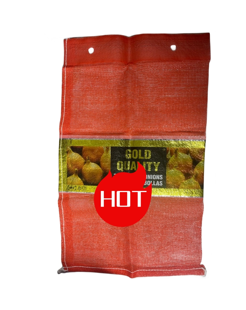 Tamanho Personalizado Saco Plástico Vazio com Cordão 50*80cm Vermelho Lenha Batata Alho Cebola Vegetal Fruta Embalagem Tubular Leno Pequeno Sacos de Rede de PP à Venda