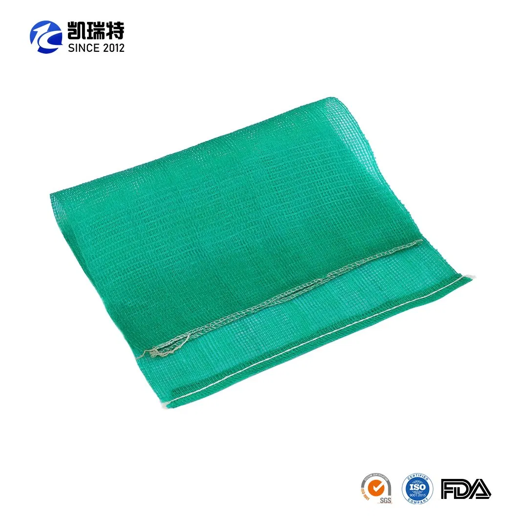 China Atacado Durável 5kg 10kg 50lb 25kg 30kg 50kg Leno Fruta Legume Embalagem Plástica com Cordão Saco de Rede de PP para Feijão Cebola Batata Repolho com Etiqueta