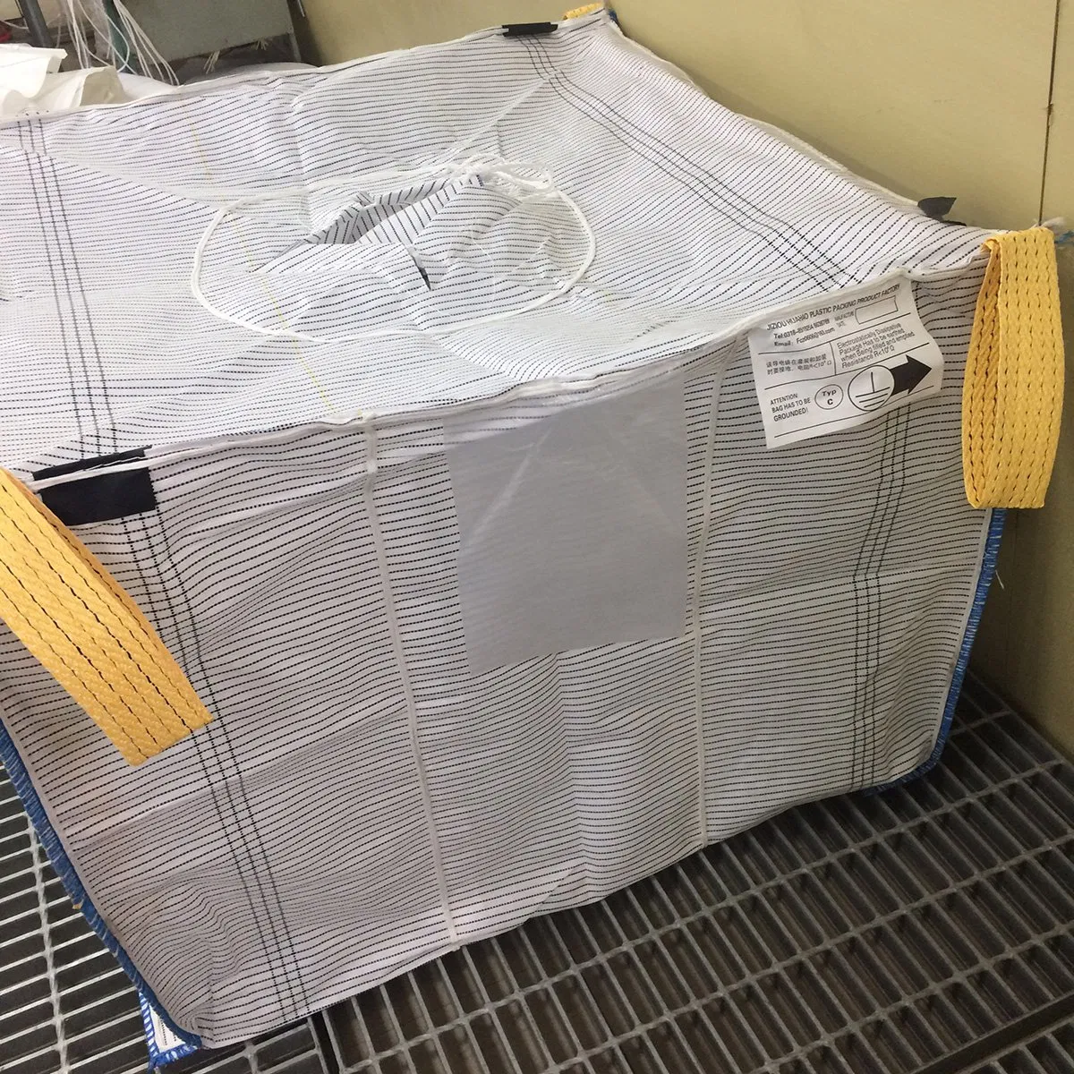 1ton Saco Super Sack Condutivo 1.5ton Saco Grande com FIBC Antiestático Preto 2ton Saco Jumbo para Transporte de Pó Inflamável