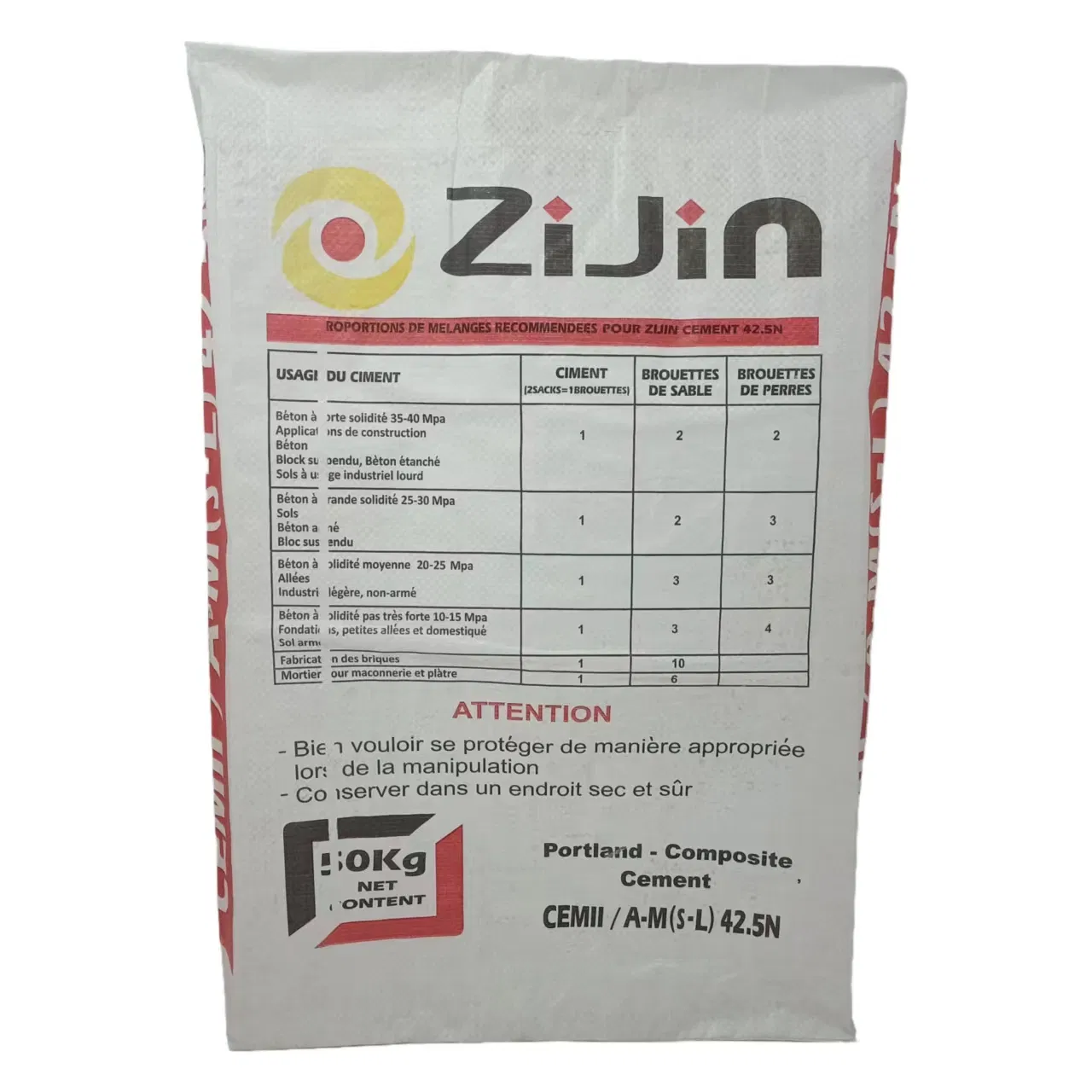 Saco de Válvula PP à Prova d'Água e à Prova de Umidade para Cimento, Químicos 25kg 50kg