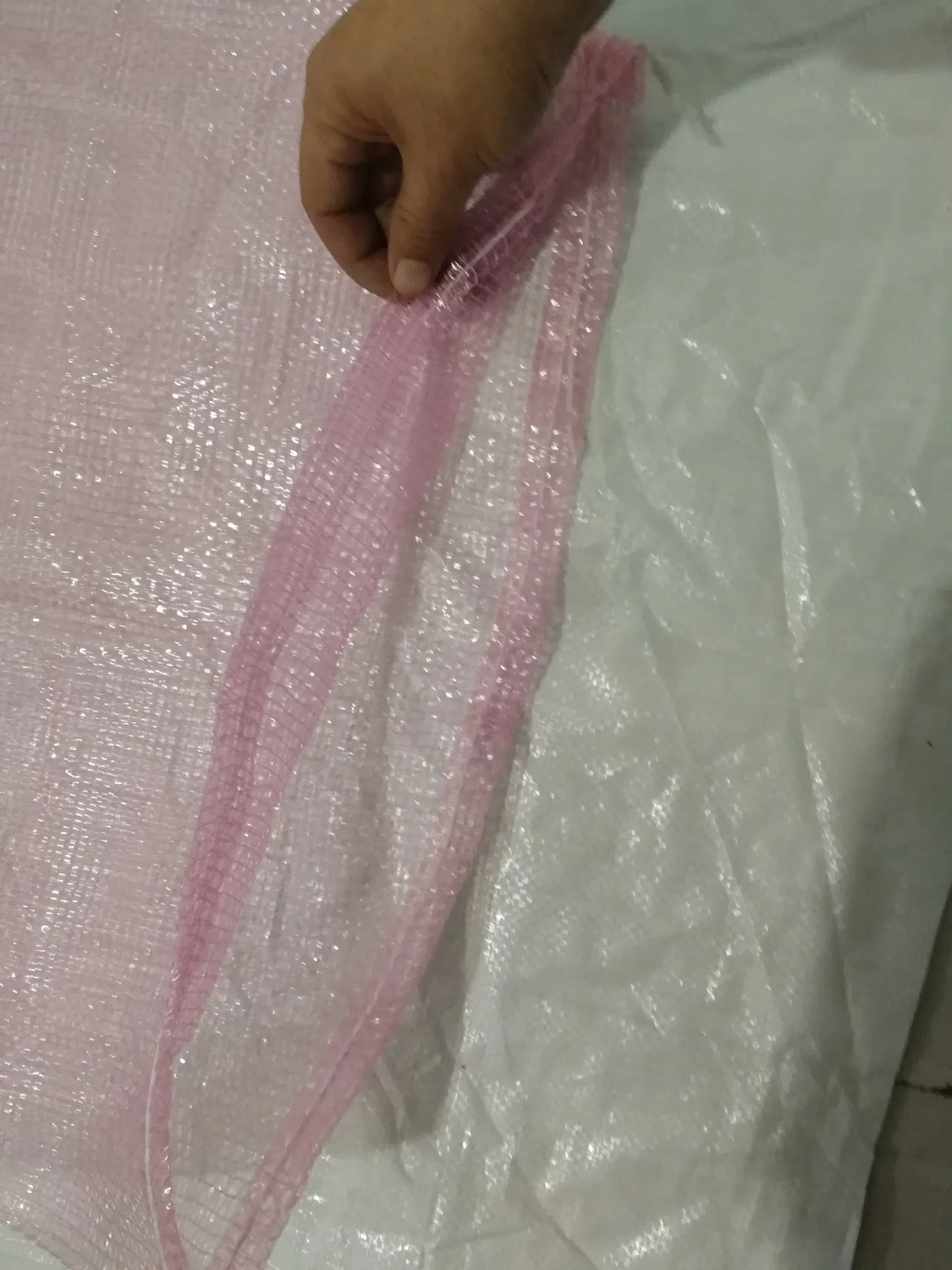 PP10kg 15kg Saco de Rede de Malha Leno para Cebola Vegetal Tubular Batata
