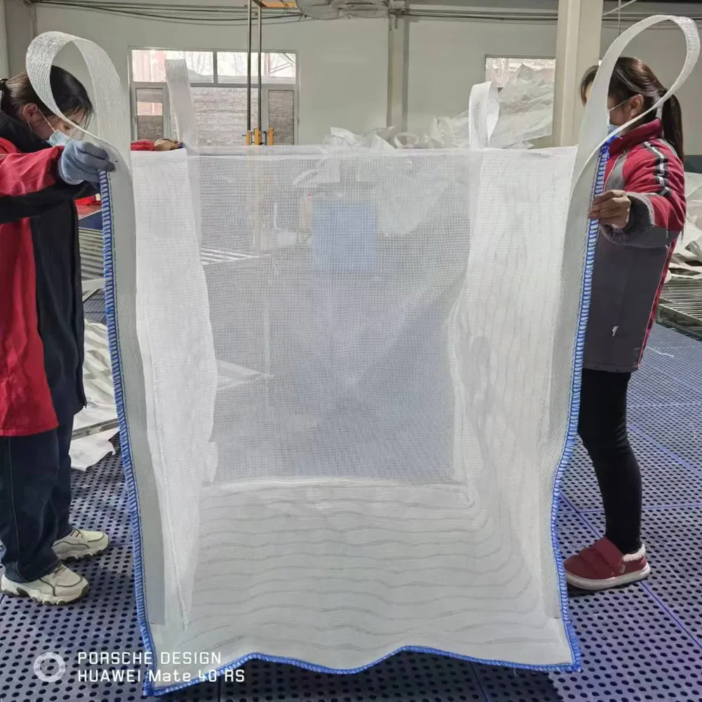 Fornecimento de Fábrica 800kg Saco Jumbo Respirável FIBC Laminado em PP a Granel 1.5ton Saco Sling 1500kg Saco Grande para Lenha