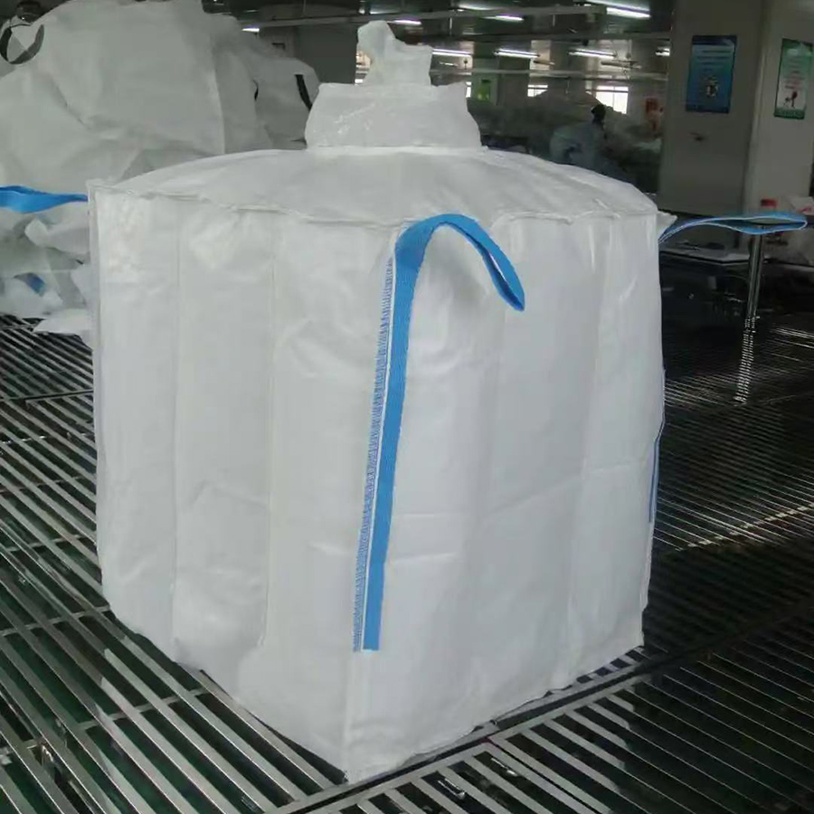 Saco de embalagem tubular de PP tecido laminado colorido semiacabado, resistente e condutivo, sacos jumbo FIBC, sacos grandes para transporte de contêiner