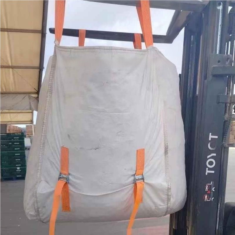Saco de batata de tecido respirável ventilado em malha grande preta com embalagem em massa para lenha e madeira com baffle