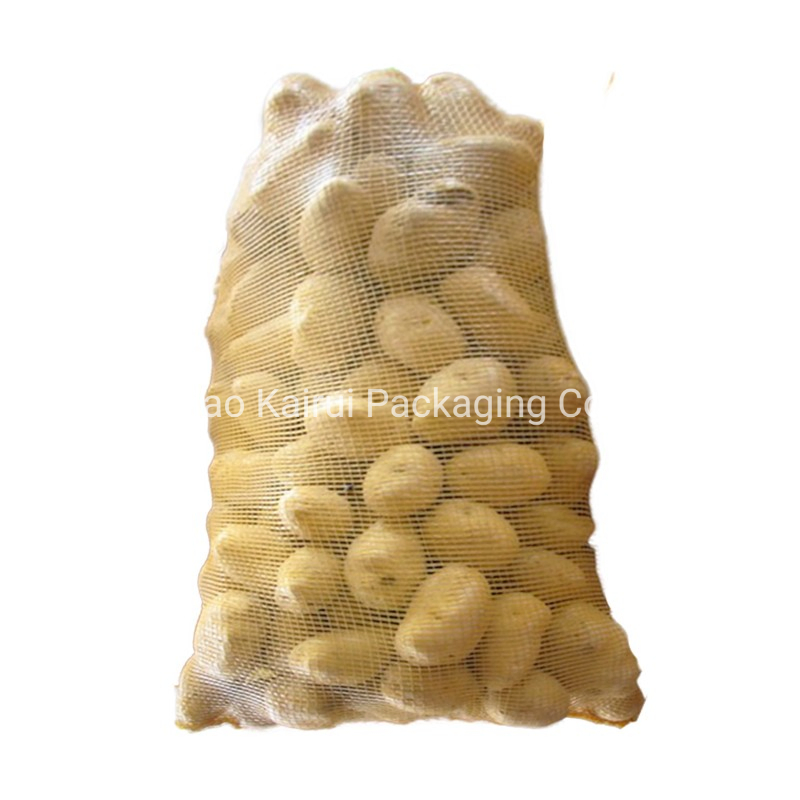 Saco de Malha Plástica de Fábrica para Embalagem de Batata Cebola Alho Gengibre Saco de Leno Plástico