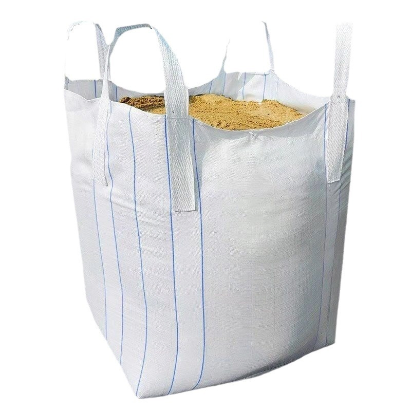 Saco Grande de Carga Woven de Grau Alimentício PP 1 Tonelada Super Grande para 1000 Kg 500 Kg 1.5 Toneladas 2 Toneladas Plano Respirável para Minério Rocha Ração FIBC