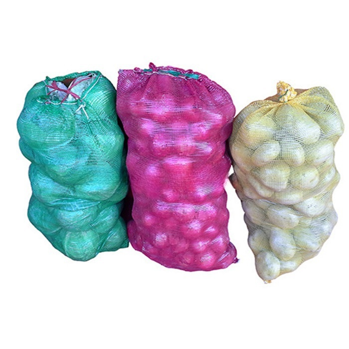 Sacos de malha tubular de PP reutilizáveis, duráveis e ecológicos para frutas frescas