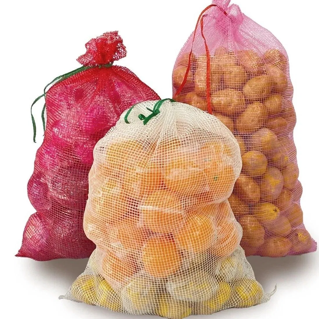 Rolos de Embalagem Plástica para Agricultura Vegetal Batata Alho Repolho Fruta Feijão Pacotes 5kg 10kg 50lb 25kg 30kg 50kg Saco PE Raschel Rede de Malha de Cebola PP Leno