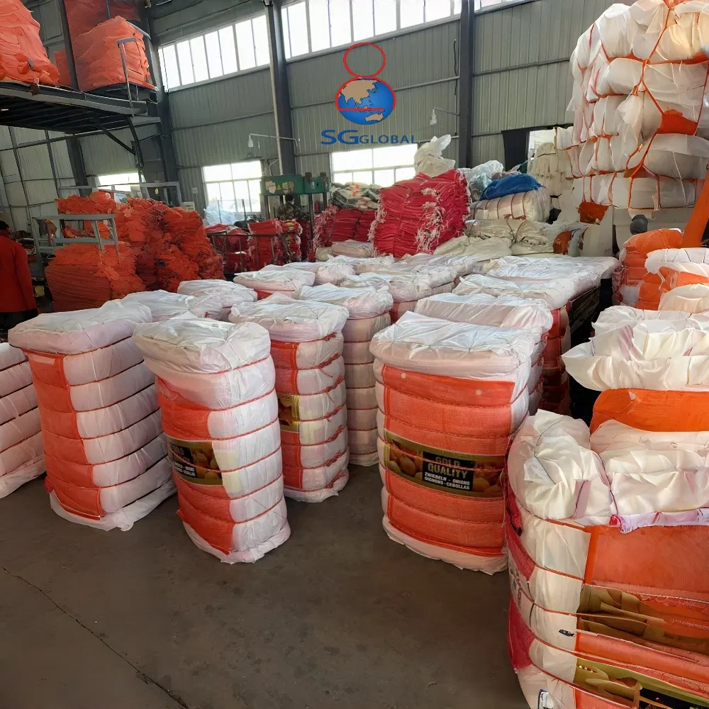 Sacos de Malha Ventilada de Alta Resistência para Cebolas, Batatas, Alho e Frutas Cítricas Armazenamento de Produtos Frescos com CE SGS ISO9001