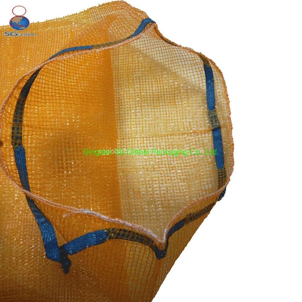 GRS SGS CE Fábrica da China Atacado Embalagem Plástica de Polipropileno 5kg 25kg 50kg Fruta Cebola Alho Batata Legume Lenha Saco de Rede de Malha Tubular de PP