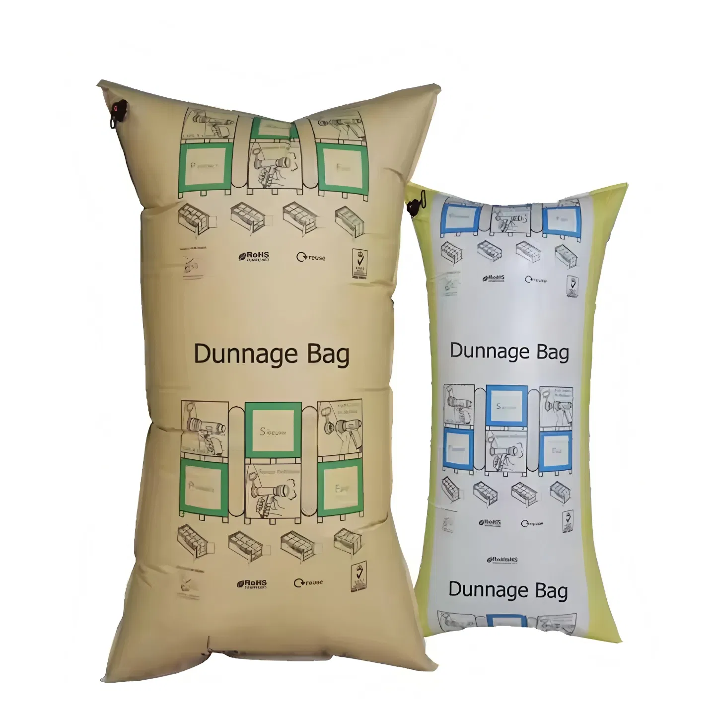 Bolsas de Ar Dunnage de Válvula Tradicional de PP Woven+PA e Filme de PE Nível 1