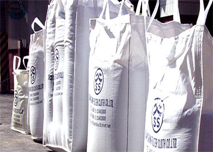 1 Ton Constructions Cimento Saco Jumbo de Fundo Plano Respirável para Areia e Cascalho Saco FIBC a Granel