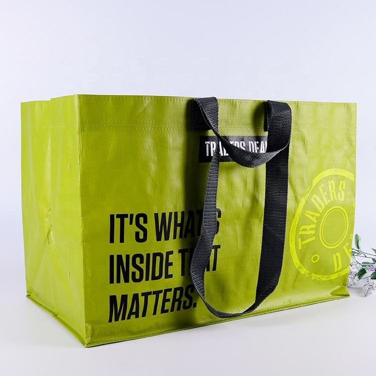 Fabricante da China Sacola de Compras Reutilizável Personalizada em BOPP Laminado Sacola de PP Woven Reciclada com Logotipo Impresso