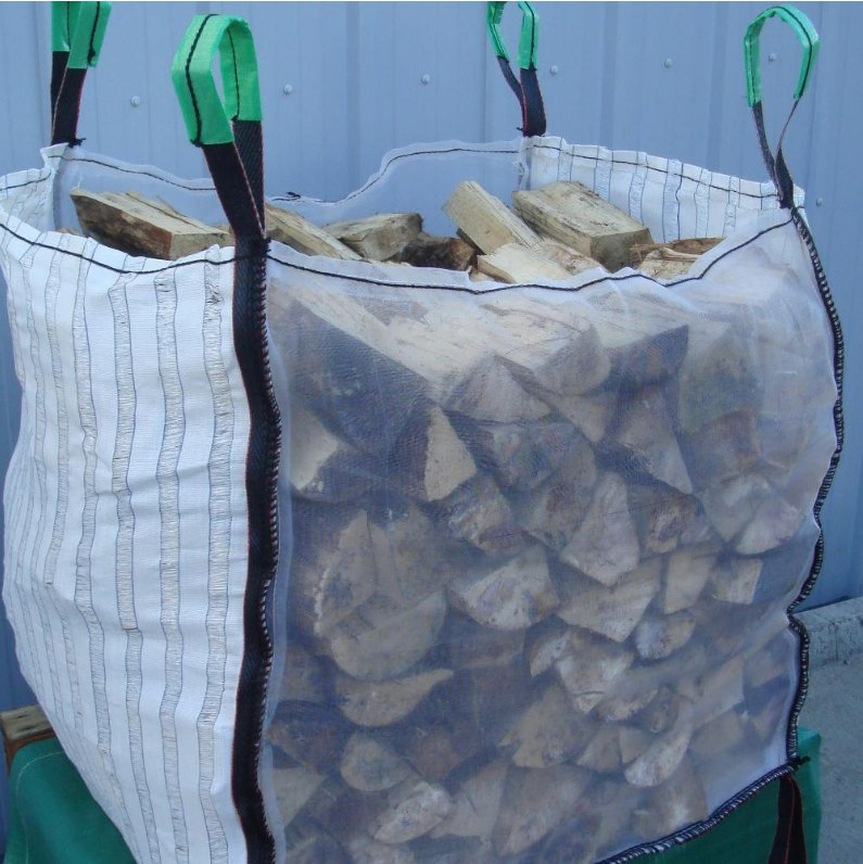 Saco Jumbo Grande de Malha Ventilada para Lenha 1 Toneladas de Sacos Ventilados para Lenha, Cebola e Batata