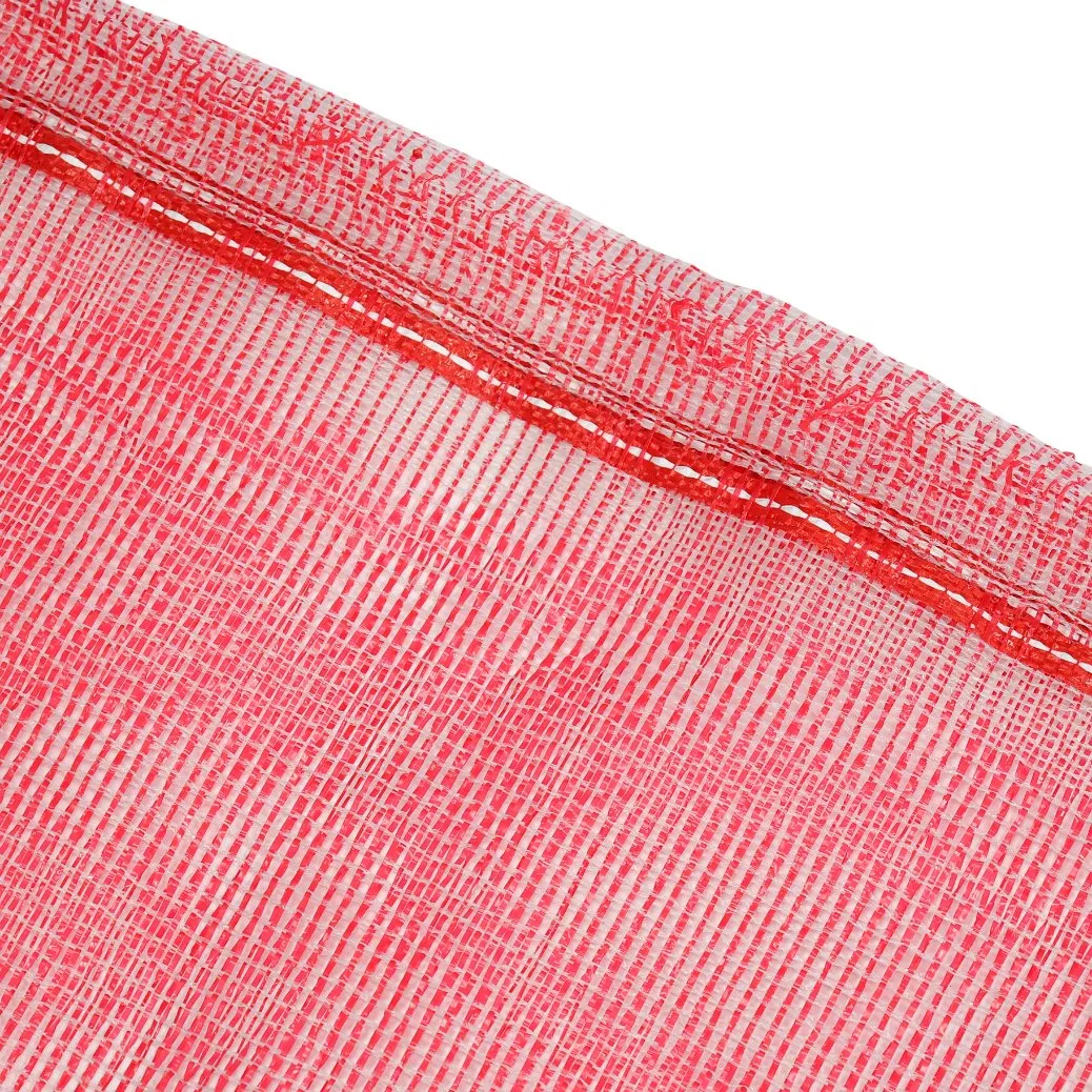Preço de Fábrica Saco de Malha de HDPE com Cordão Plástico Vermelho Laranja para Batata Doce Sacos de Malha Leno Tubular de PP para Embalagem
