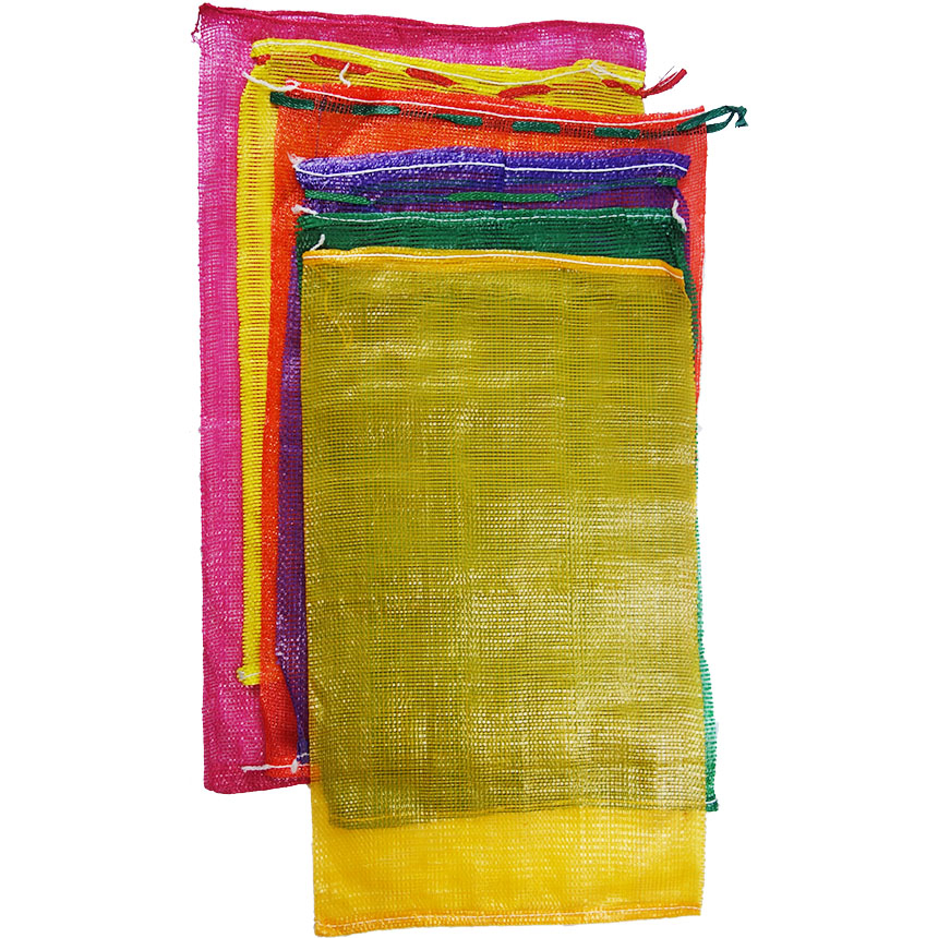 50*80 Sacos de Malha Pequena Tubular Leno Vermelho Brilhante de 30 cm