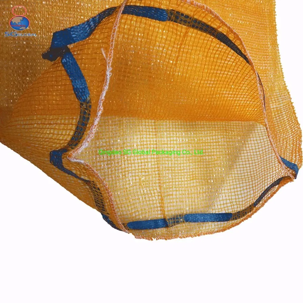 Fabricante aprovado pela SGS CE de embalagens plásticas fortes para frutas e vegetais, saco de rede de malha com cordão de PP Leno