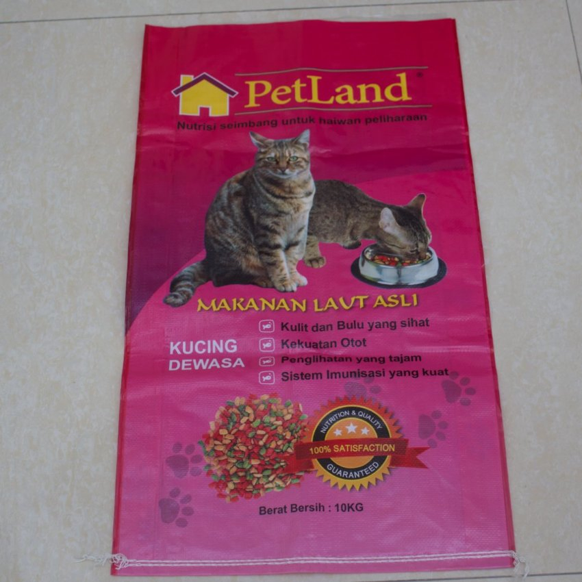 Fabricante de Sacos de Teia de PP Laminado BOPP de Polipropileno para Ração Animal