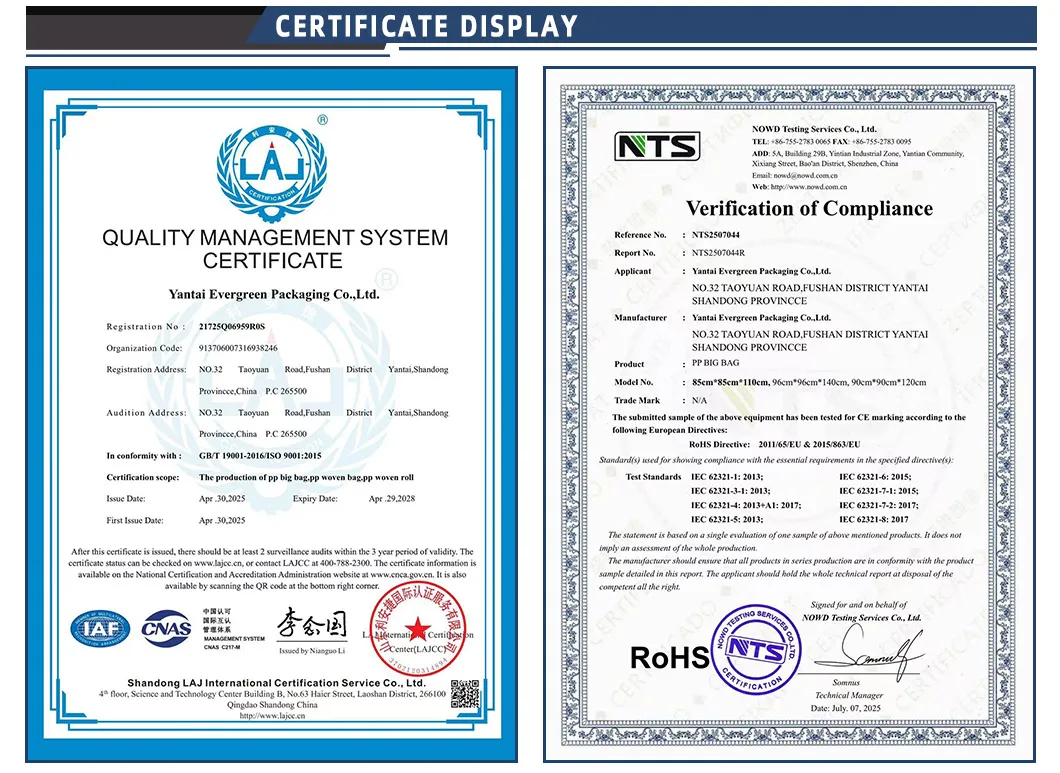 Certificados de Qualidade