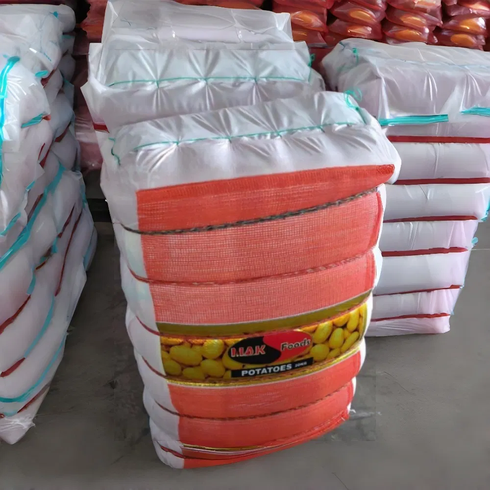 Sacos de Malha Ventilada de Alta Resistência para Cebolas, Batatas, Alho e Frutas Cítricas Armazenamento de Produtos Frescos com CE SGS ISO9001