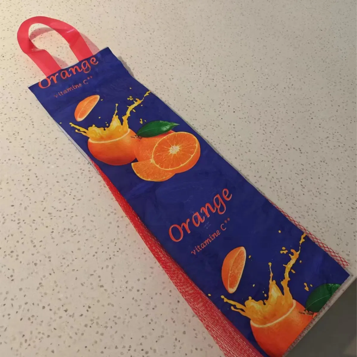 Saco de Malha Plástica Tubular para Embalagem de Frutas Laranja Cítrica Cara Cara