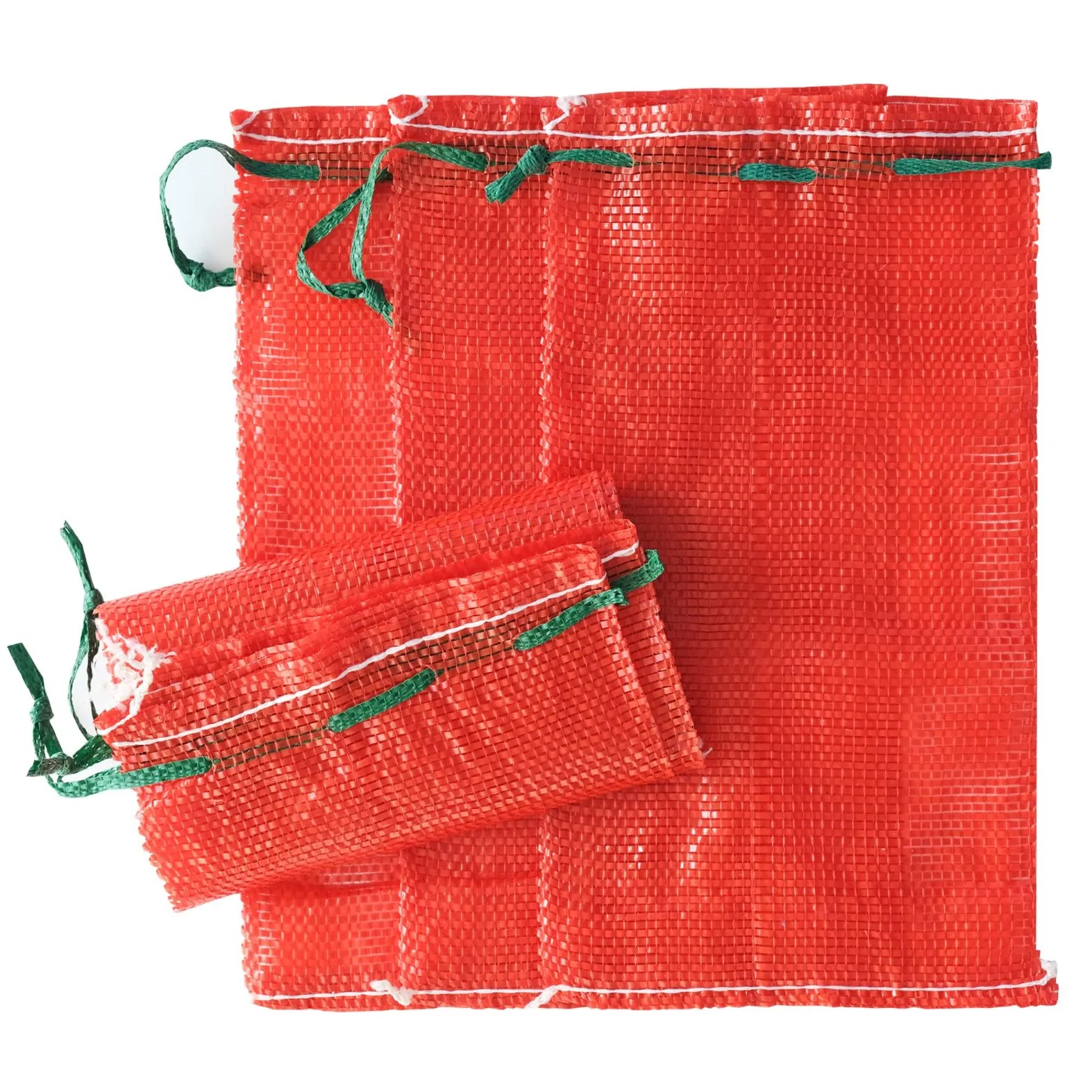 25kg Bolsa de Malha Tricotada em PE para Cítricos Garli Grau Alimentício Forte e Resistente a Rasgos