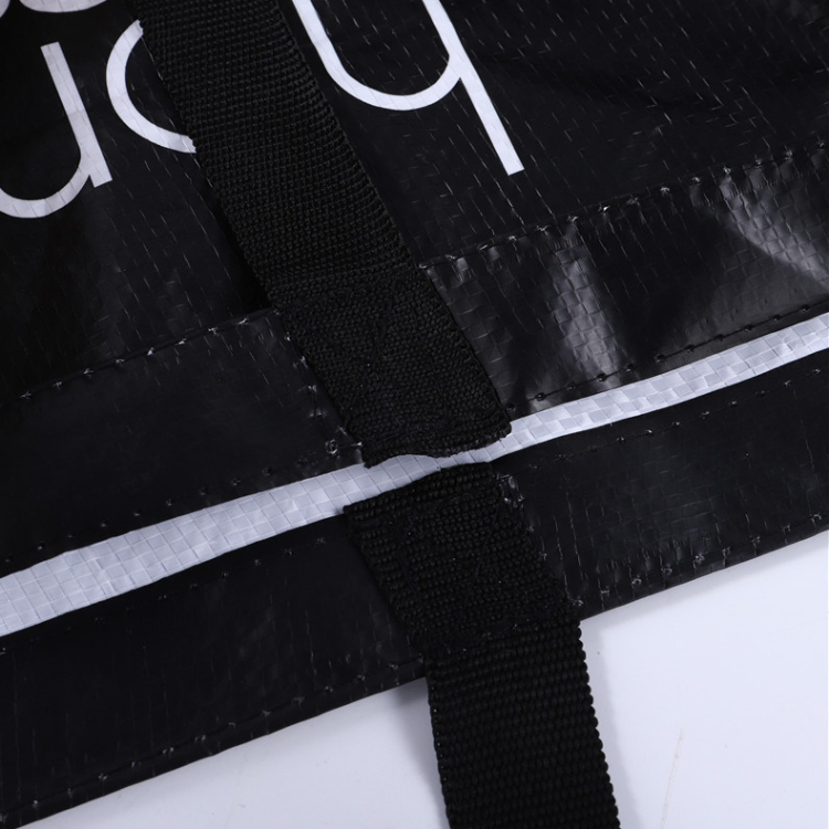 Saco de presente reutilizável de grande capacidade em tecido não tecido laminado de PP, fabricação na China, saco de tote durável e impermeável em tecido não tecido de PP