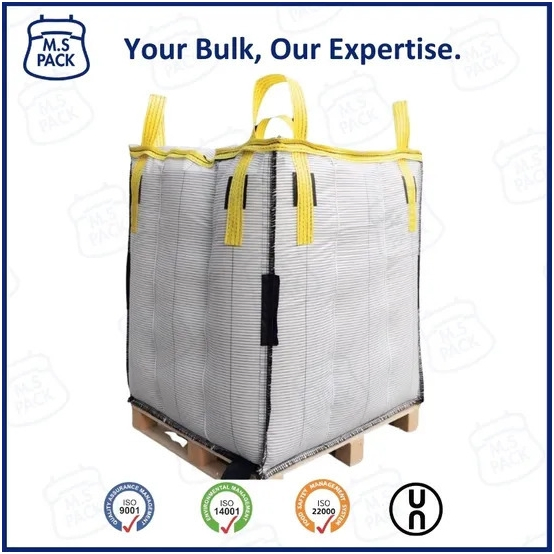 Venda Direta de Fábrica 1ton Saco Tipo C Sling Super Sack 1200kg Saco a Granel PP Antiestático FIBC Jumbo Condutivo 1.5ton Saco Grande