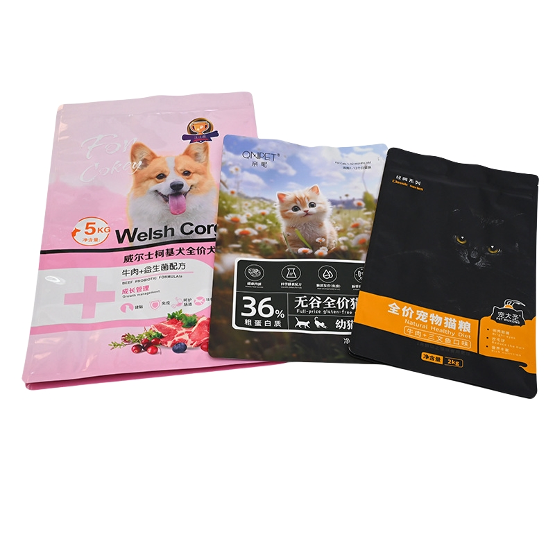 Sacos de Ração para Cães em PP e PET Laminados BOPP à Prova de Umidade com Zíper de Design Personalizado