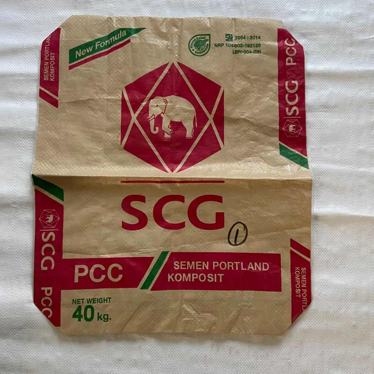 Saco Woven de PP Saco de Cimento Vazio Saco de Válvula de PP 25 Kg 40 Kg 50 Kg Saco de Cimento Venda Global