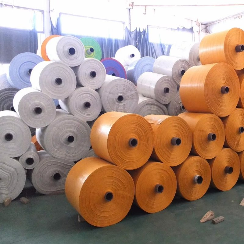 Rolos de Tecido Tubular Woven PP Durável para Sacos de Ração