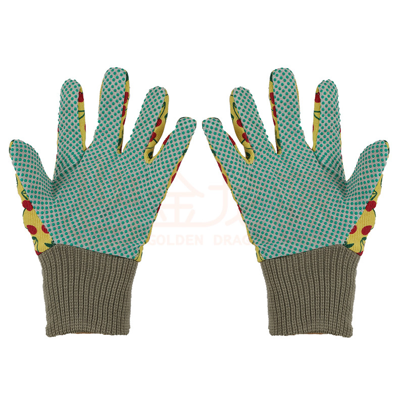 Luvas de Trabalho Baratas 8/10/12 Luvas de Algodão Lona Costuradas com Punho Tricotado Luvas de Segurança