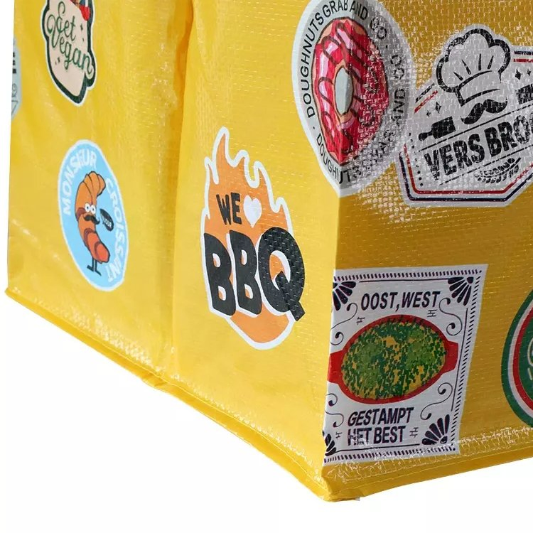 Sacola de Compras Ecológica de PP Não Tecido Colorida, Sacola de Tecido Não Tecido Laminado com Alça Durável, Sacola Promocional