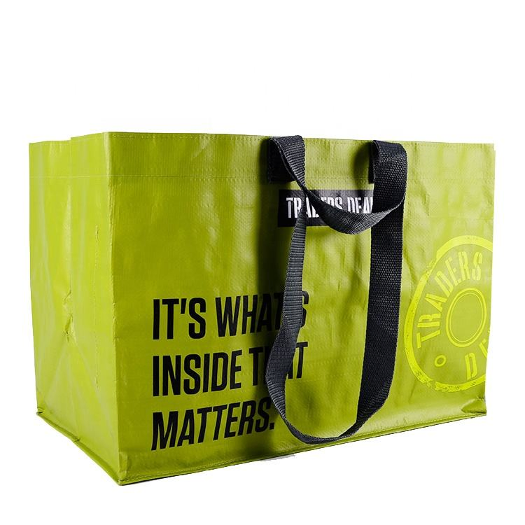 Fabricante da China Sacola de Compras Reutilizável Personalizada em BOPP Laminado Sacola de PP Woven Reciclada com Logotipo Impresso