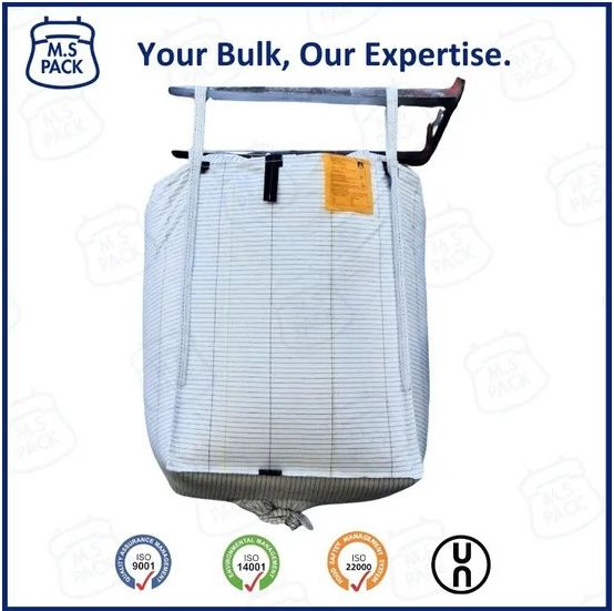 Venda Direta de Fábrica 1ton Saco Tipo C Sling Super Sack 1200kg Saco a Granel PP Antiestático FIBC Jumbo Condutivo 1.5ton Saco Grande
