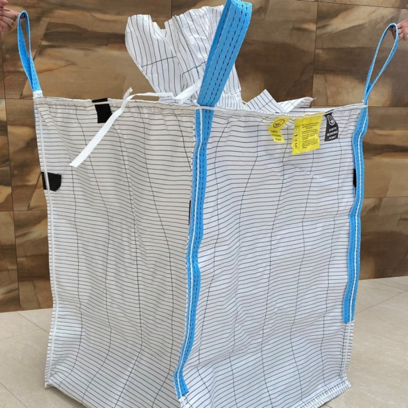 Saco Grande Condutivo FIBC Tipo C Antiestático para Produtos Químicos Perigosos