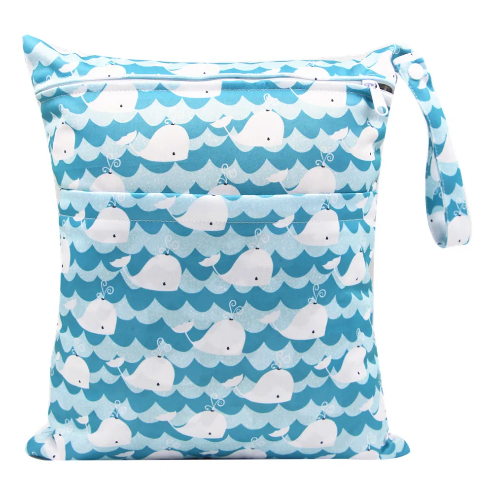 Bolsas impermeáveis reutilizáveis para viagem, praia, piscina e itens sujos de bebê