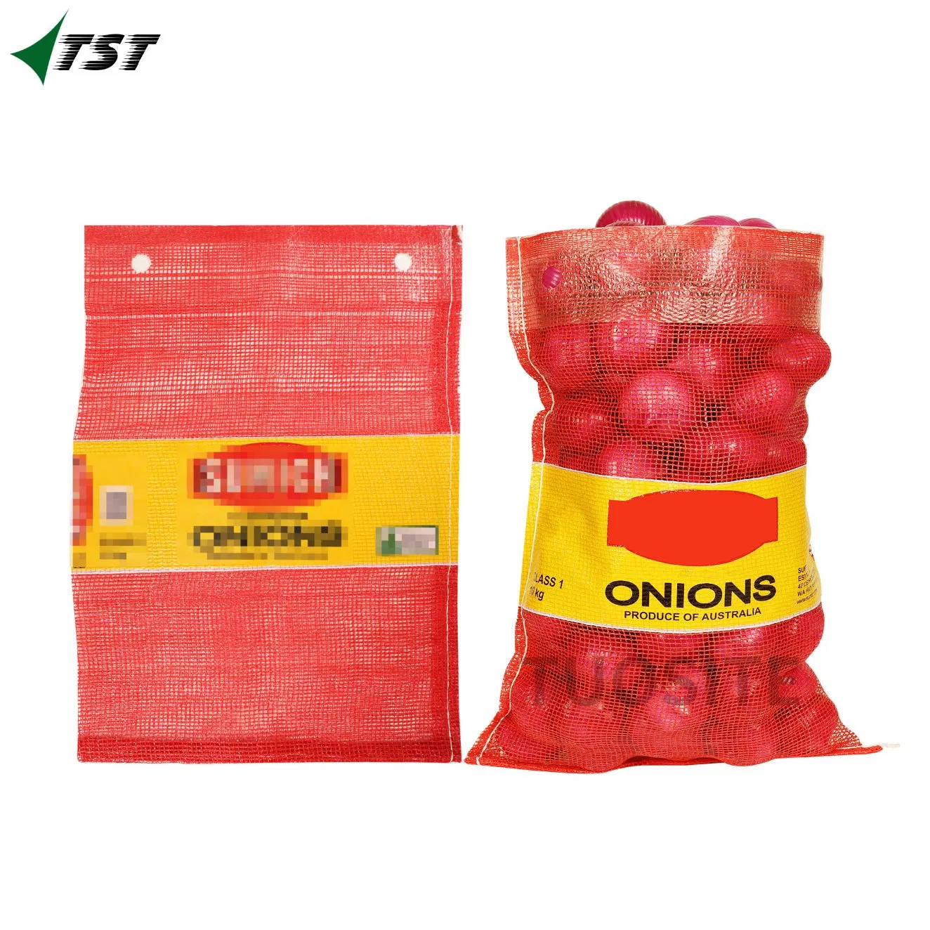 Bolsas de Embalagem de Malha para Cebolas Vermelhas / Alho / Cítricos