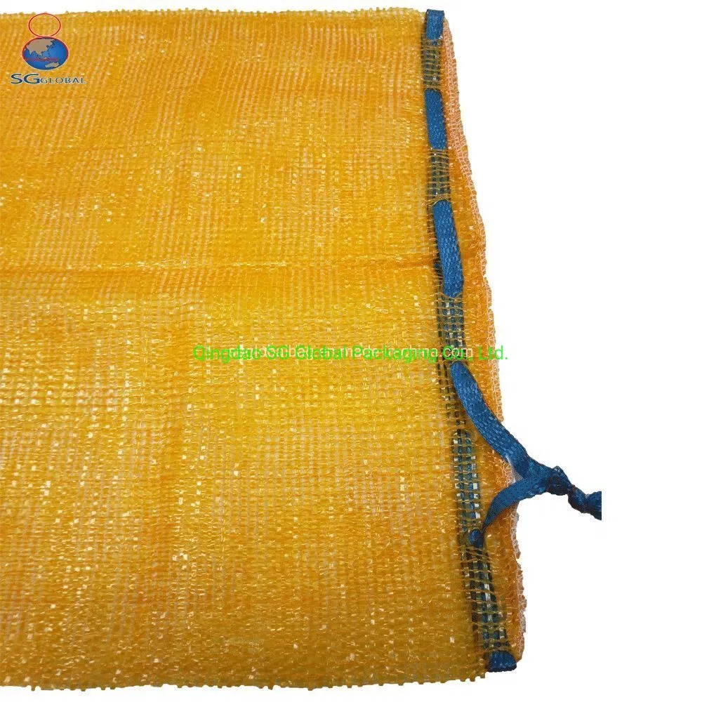 GRS SGS CE Fábrica da China Atacado Embalagem Plástica de Polipropileno 5kg 25kg 50kg Fruta Cebola Alho Batata Legume Lenha Saco de Rede de Malha Tubular de PP