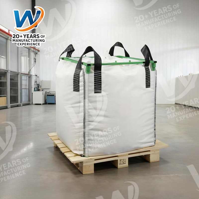 China Factory500kg a 2000kg 1 a 2 Toneladas de PP Woven Embalagem de Envio Saco Jumbo FIBC Saco Grande com Recurso Respirável para Armazenamento de Material Transporte de Areia