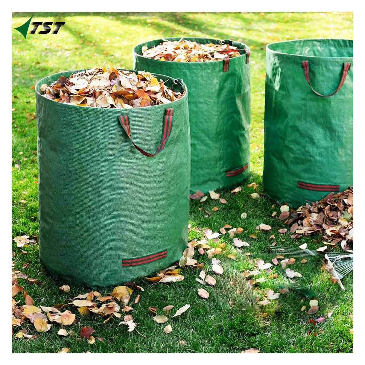 67*76cm 272L Sacos de Jardim de Tecido Woven PP Duráveis