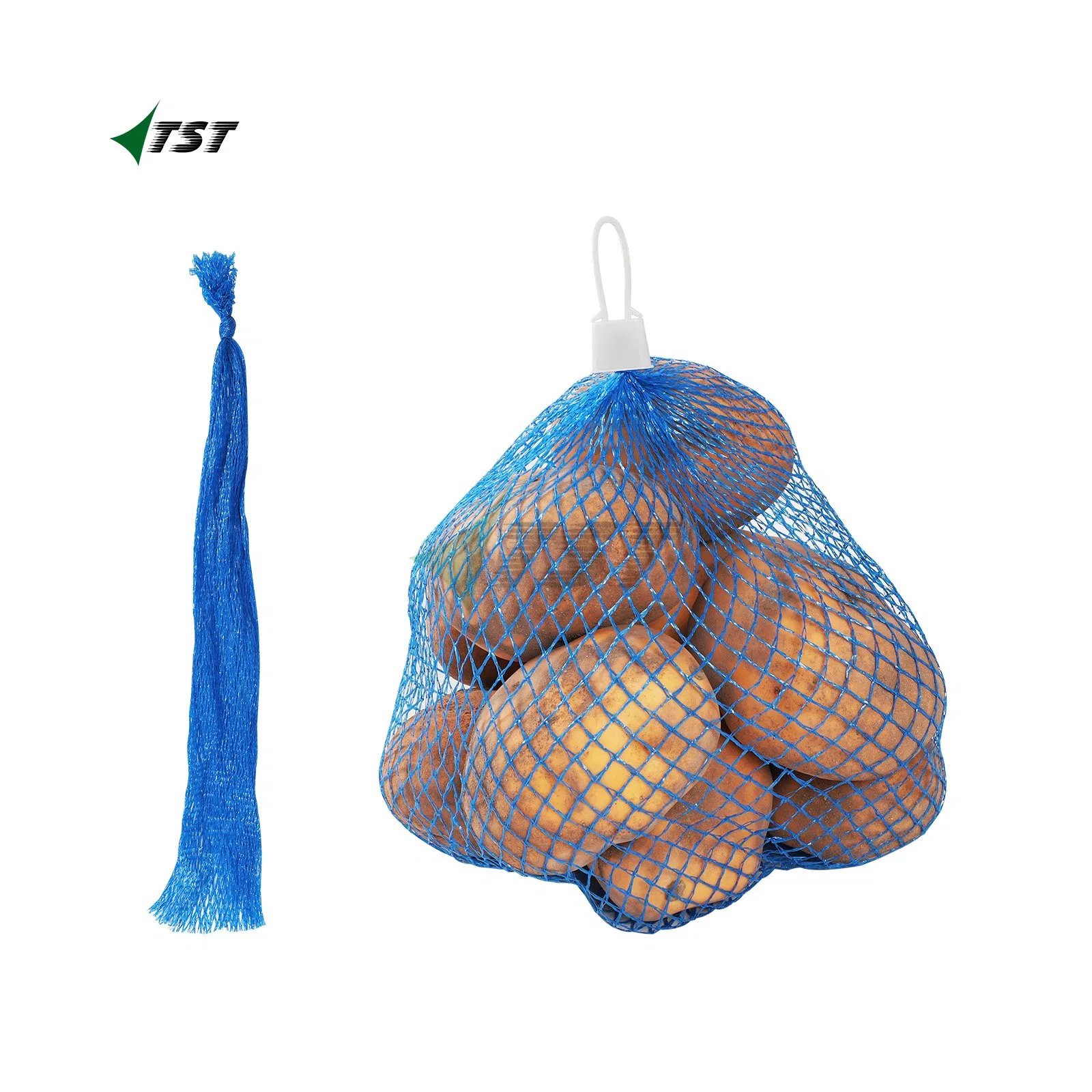 Rede tubular de malha de PE para embalagem de vegetais e frutas em saco