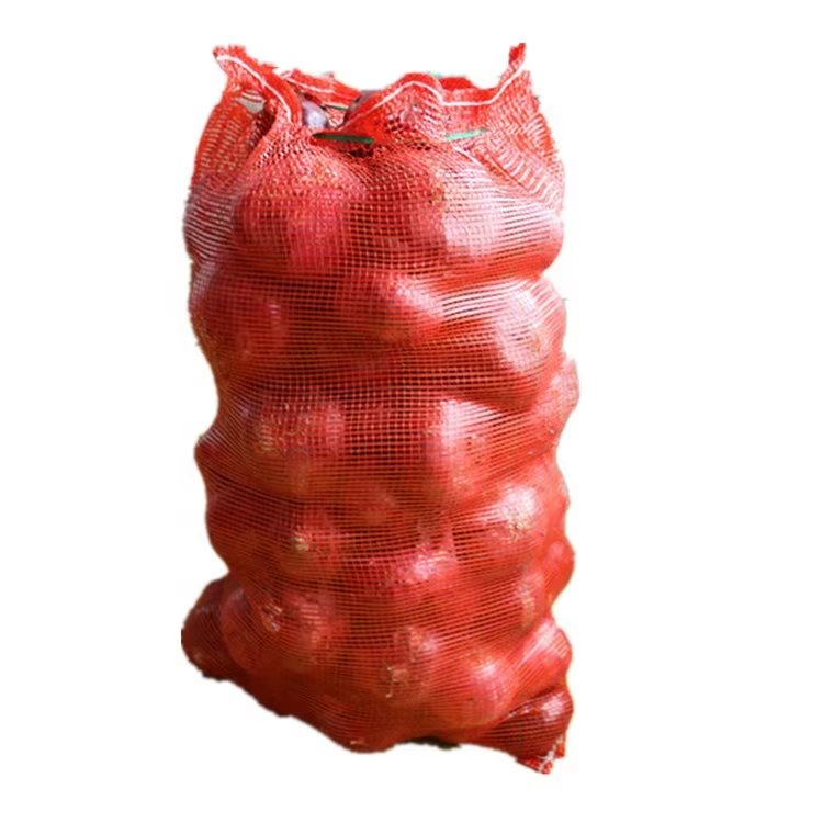 Saco de Rede de PP de Alta Resistência para Embalagem de Cebola, Batata, Alho e Cítricos