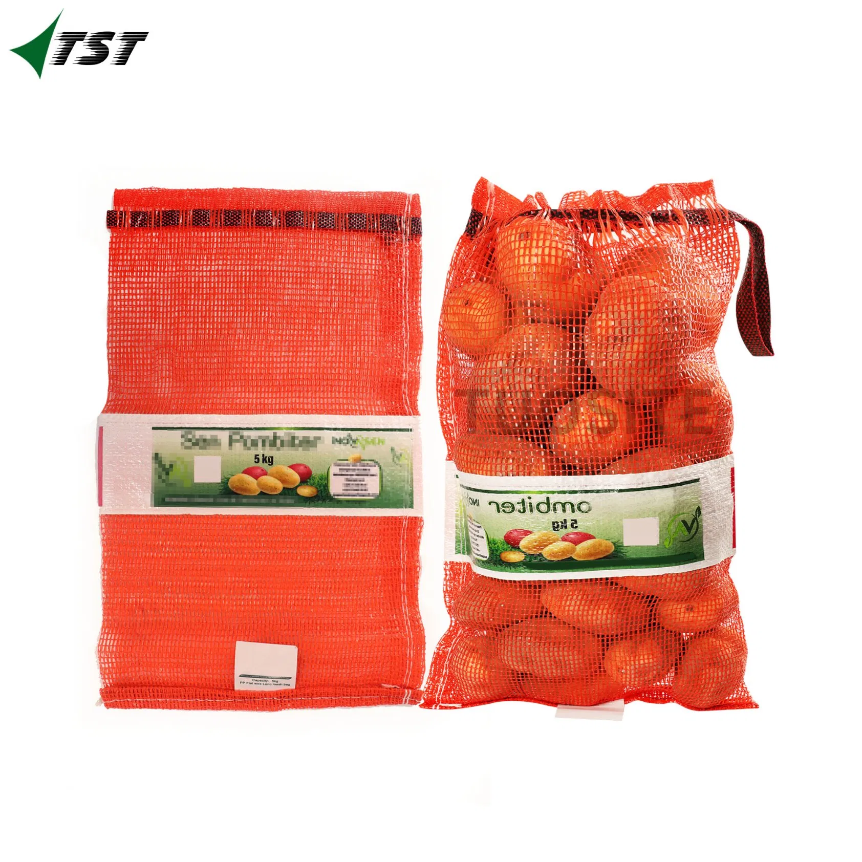 Bolsas de Embalagem de Malha para Cebolas Vermelhas / Alho / Cítricos