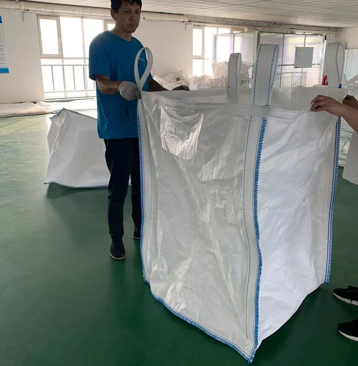 Uso de FIBC para Material de Construção Sacos Jumbo de Tonelada de Tecido PP Durável e Forte 1 Sacos Pesados Sacos Super Sack