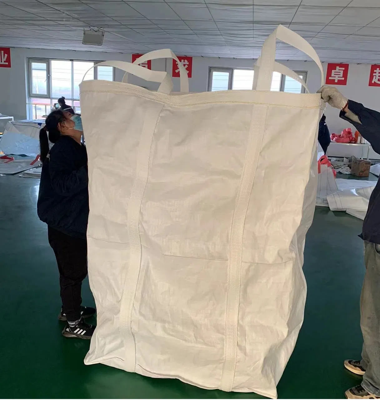 Uso de FIBC para Material de Construção Sacos Jumbo de Tonelada de Tecido PP Durável e Forte 1 Sacos Pesados Sacos Super Sack