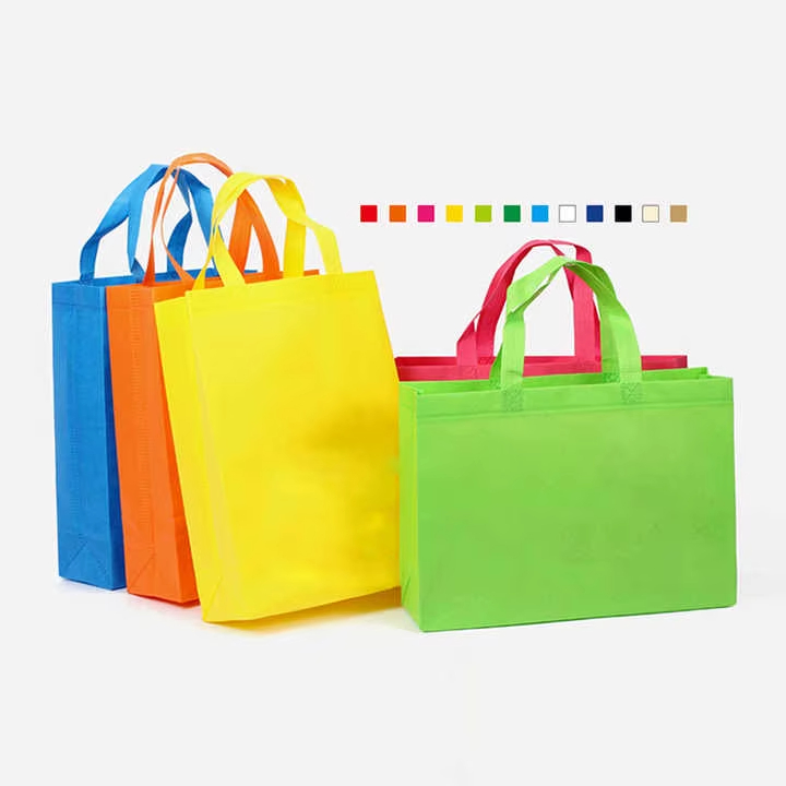 Saco de compras reutilizável de tecido de polipropileno reciclado personalizado de alta qualidade com logotipo promocional durável