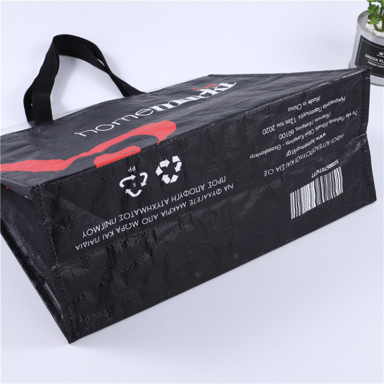 Saco de presente reutilizável de grande capacidade em tecido não tecido laminado de PP, fabricação na China, saco de tote durável e impermeável em tecido não tecido de PP